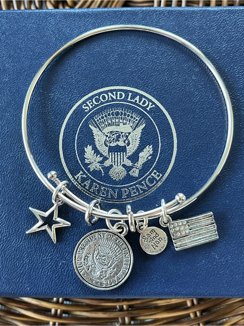 Sam and Nan Vice President Second Lady silver bracelet
